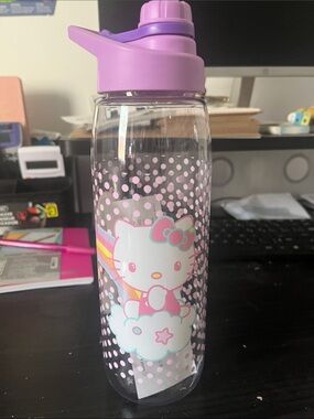 Hello Kitty Pink Purple Polka Dot Sports Bottle